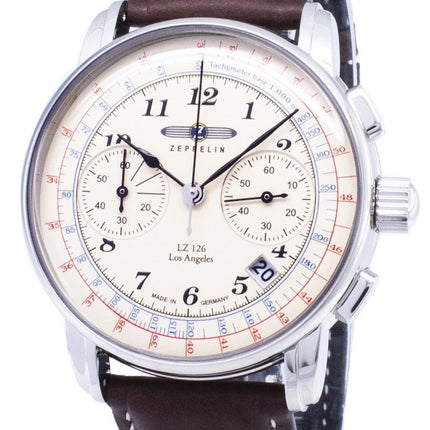 Orologio da uomo Zeppelin Series LZ126 7614-5 76145, prodotto in Germania, ricondizionato