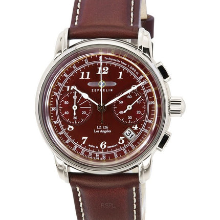 Orologio da uomo Zeppelin LZ126 Los Angeles cronografo quadrante bordeaux al quarzo 76146