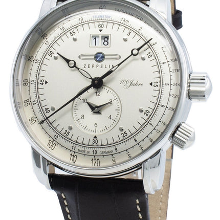 Orologio da uomo Zeppelin 100 Jahre 7640-1 76401 tachimetro al quarzo
