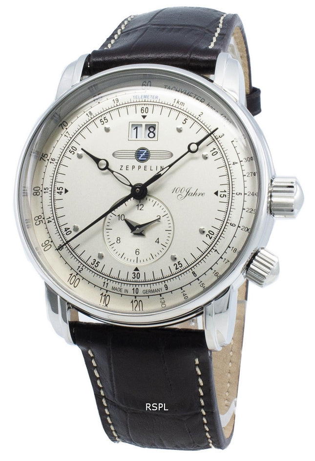 Orologio da uomo Zeppelin 100 Jahre 7640-1 76401 tachimetro al quarzo