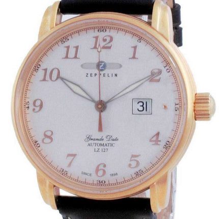 Zeppelin LZ127 Graf quadrante argento automatico 7652-5 76525 Orologio da uomo