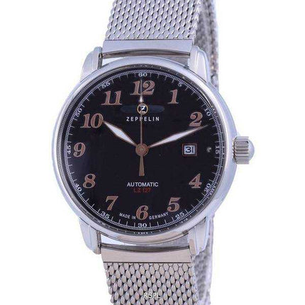 Orologio da uomo automatico Zeppelin LZ127 Graf quadrante nero in acciaio inossidabile 7656M-2 7656M2