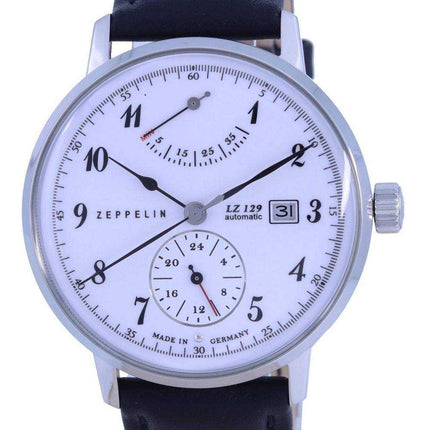 Orologio da uomo Zeppelin LZ129 Hindenburg Ed.1 con quadrante bianco automatico 8060-1 80601