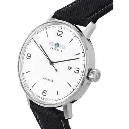 Orologio da uomo Zeppelin LZ129 Hindenburg bianco eco quadrante in ceramica automatico 80641N