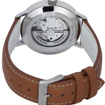 Orologio da uomo Zeppelin LZ129 Hindenburg con cinturino in pelle a cuore aperto quadrante beige automatico 80665N
