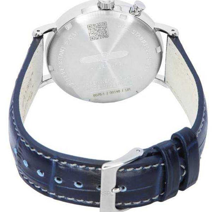 Orologio da uomo Zeppelin LZ 129 Hindenburg cinturino in pelle fasi lunari quadrante bianco quarzo 80761