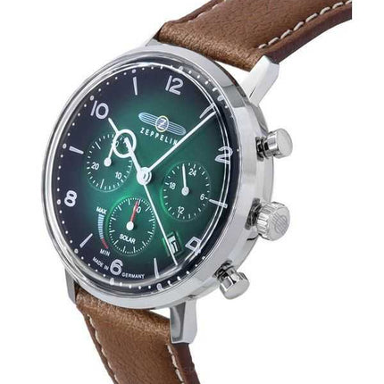 Orologio da uomo Zeppelin LZ129 Hindenburg cronografo quadrante biogranulato verde scuro solare 80864N