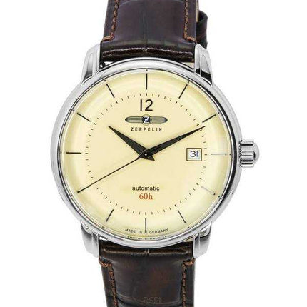 Zeppelin LZ 120 Bodensee cinturino in pelle quadrante beige automatico 81605 orologio da uomo it