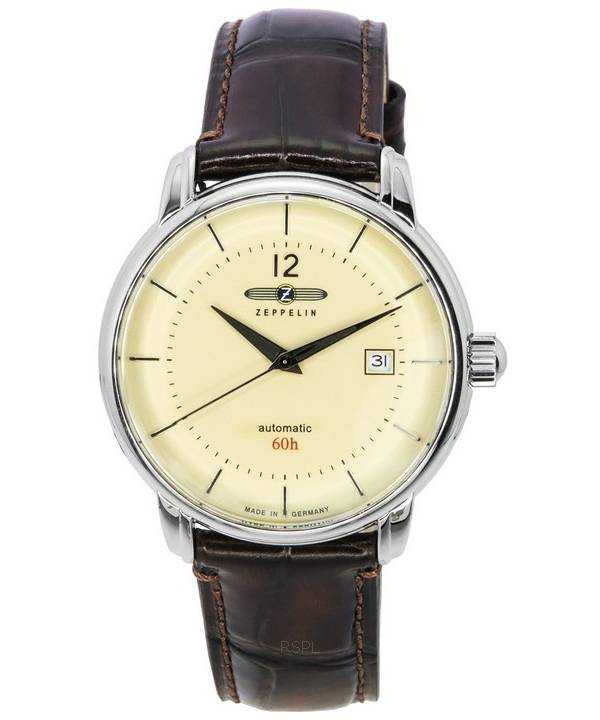 Zeppelin LZ 120 Bodensee cinturino in pelle quadrante beige automatico 81605 orologio da uomo it