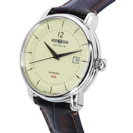 Zeppelin LZ 120 Bodensee cinturino in pelle quadrante beige automatico 81605 orologio da uomo it