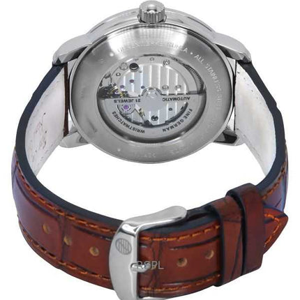 Zeppelin LZ-120 Bodensee Cinturino in pelle Beige Quadrante a cuore aperto Orologio automatico 81661 da uomo