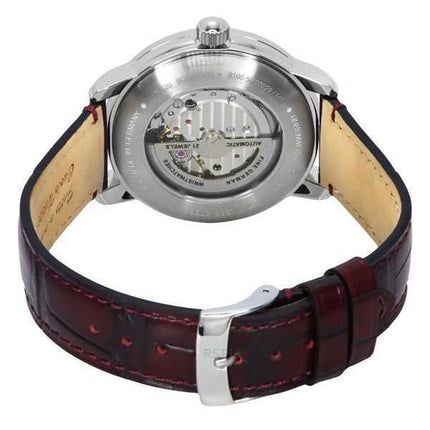 Zeppelin LZ 120 Bodensee Cinturino in pelle Rosso Quadrante a cuore aperto Orologio automatico 81665 da uomo