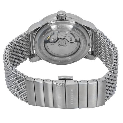 Orologio da uomo Zeppelin Atlantic in acciaio inossidabile con quadrante blu ghiaccio automatico 8462M6