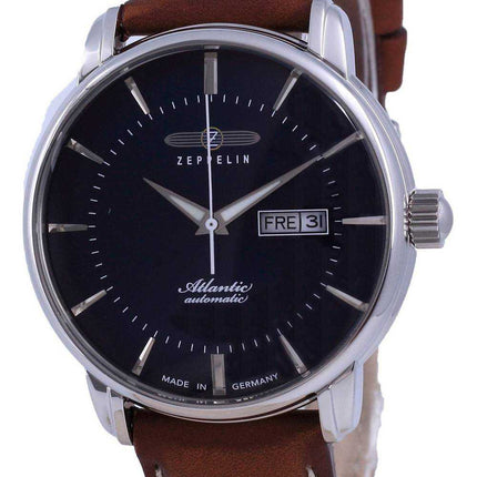 Zeppelin Atlantic Blue Dial Leather Automatic 8466-3 84663 Orologio da uomo