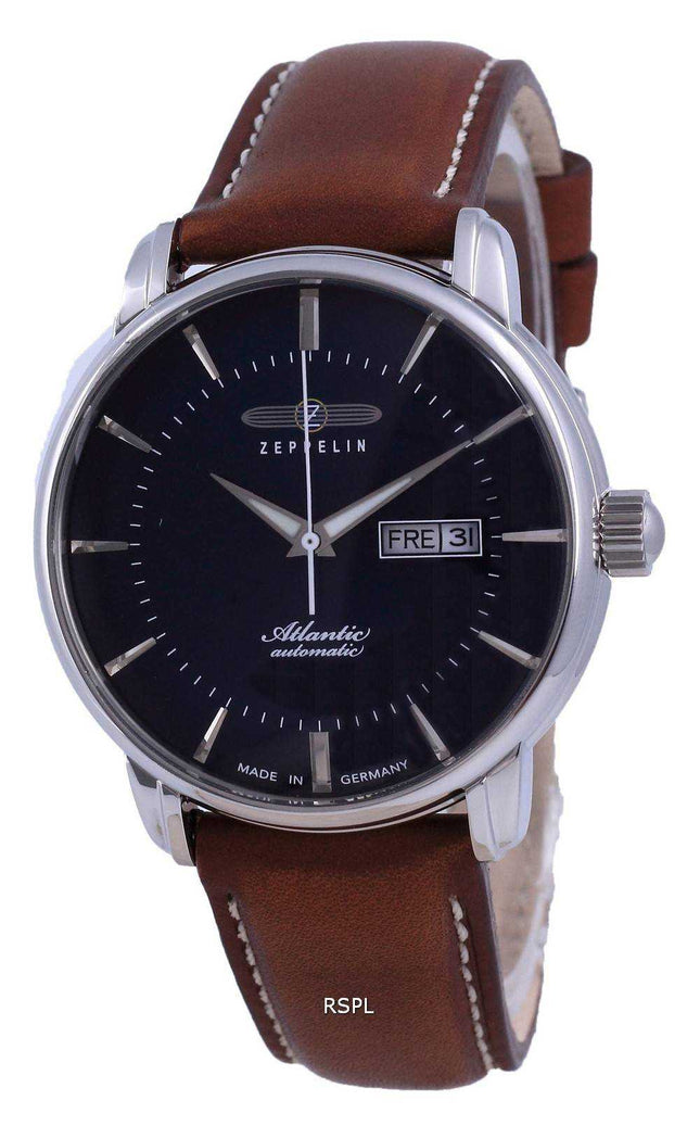 Zeppelin Atlantic Blue Dial Leather Automatic 8466-3 84663 Orologio da uomo