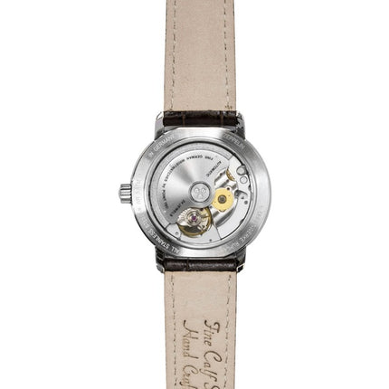 Orologio da donna Zeppelin Friedrichshafen con cinturino in pelle, quadrante dorato a vista e movimento automatico 85675