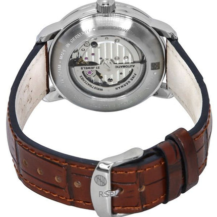 Orologio da uomo Zeppelin Friedrichshafen con cinturino in pelle e quadrante bianco automatico 85681