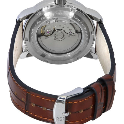 Orologio da uomo Zeppelin Friedrichshafen con cinturino in pelle e quadrante bianco automatico 85901