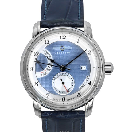 Orologio da uomo Zeppelin Friedrichshafen con cinturino in pelle e quadrante blu automatico 85903