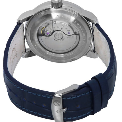 Orologio da uomo Zeppelin Friedrichshafen con cinturino in pelle e quadrante blu automatico 85903