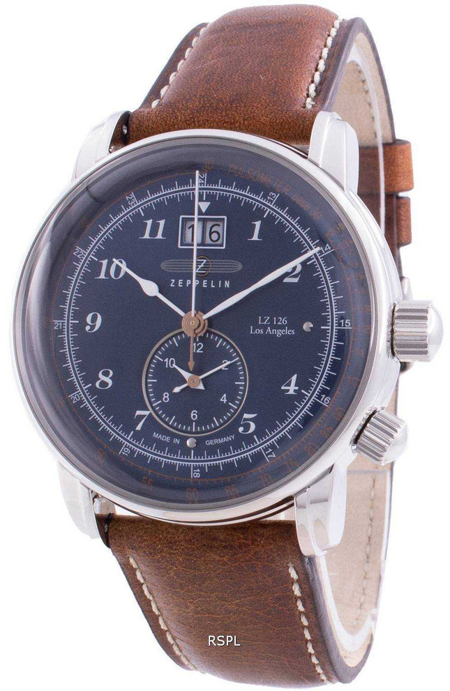 Zeppelin LZ126 Los Angeles 8644-3 86443 Quarzo Pulsometer Orologio da uomo