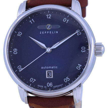 Zeppelin New Captain's Line cinturino in pelle automatico 8652-3 86523 Orologio da uomo