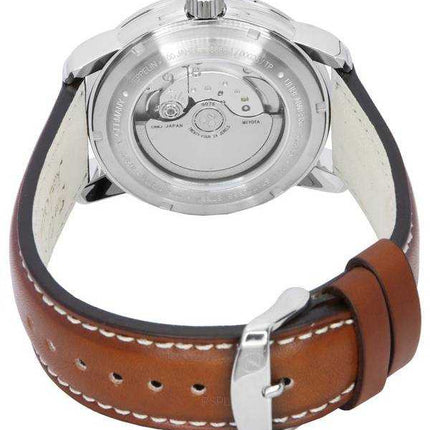 Zeppelin 100 Jahre GMT cinturino in pelle quadrante argento automatico 86661 orologio da uomo