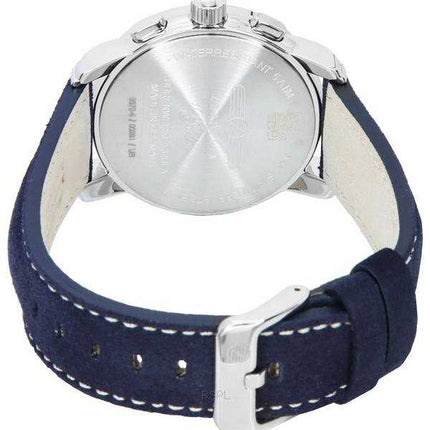 Orologio da uomo Zeppelin 100 Jahre cronografo cinturino in pelle quadrante blu ghiaccio quarzo 86704