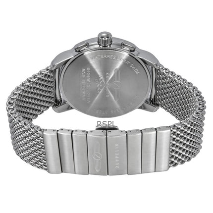 Orologio da uomo Zeppelin 100 Jahre Ed 1 cronografo quadrante blu ghiaccio al quarzo 8670M4
