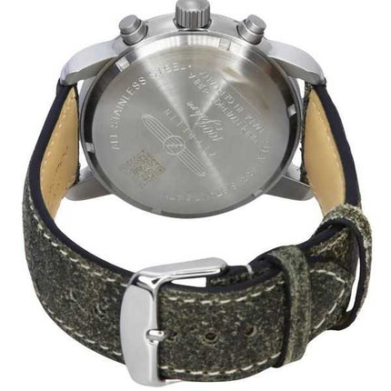 Zeppelin 100 Jahre cronografo cinturino in pelle quadrante verde quarzo 86804 orologio da uomo