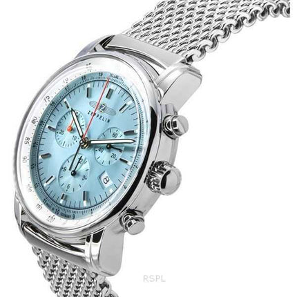 Zeppelin LZ14 Marine Cronografo Acciaio Inossidabile Quadrante Blu Ghiaccio Quarzo 8886M3 Orologio da Uomo