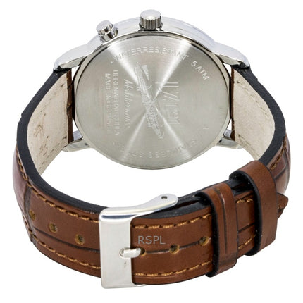 Orologio da uomo Zeppelin Mediterranee Moonphase con cinturino in pelle e quadrante champagne al quarzo 96375