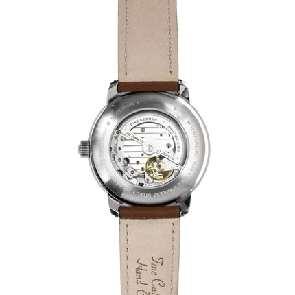Orologio da uomo Zeppelin Mediterranean con cinturino in pelle, quadrante blu e movimento automatico, modello 96663.